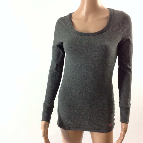 Pink Victoria's Secret Women's Top Gray Size M - Picture 1 of 4